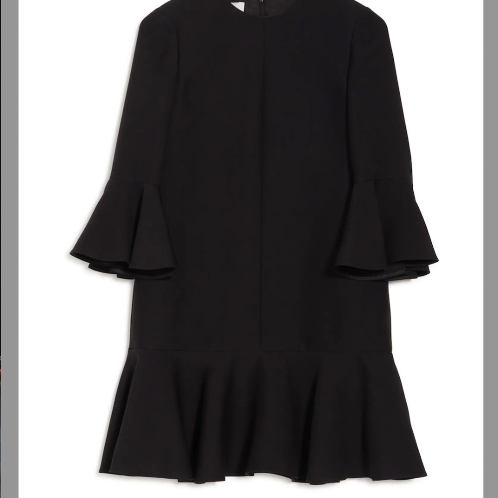 Valentino Ruffle Trim Crepe Mini Dress - Picture 11 of 11